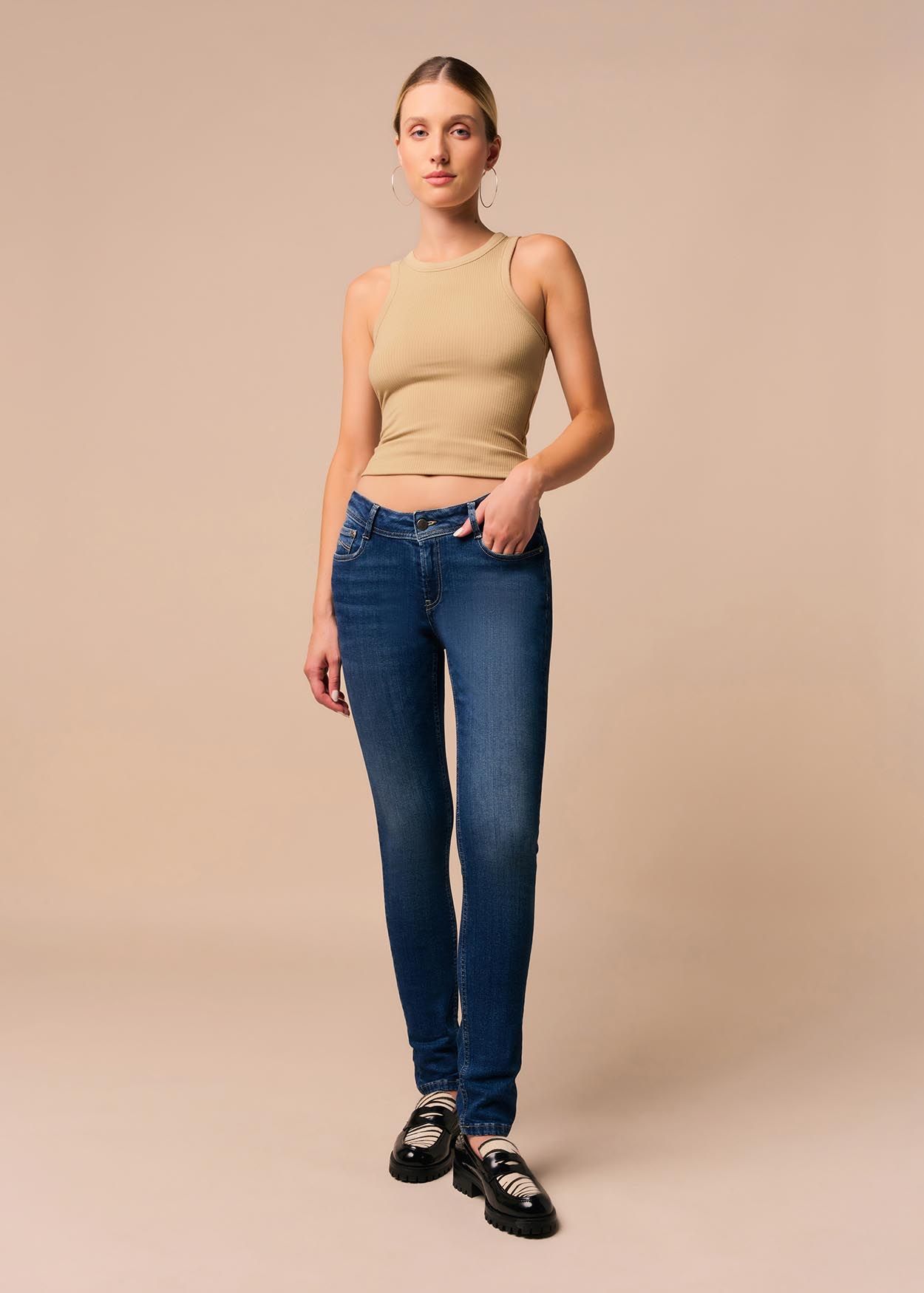 CASSIS KYRA - Jeans Taille Basse | Skinny  Fit | Taille en pouces Cimarron