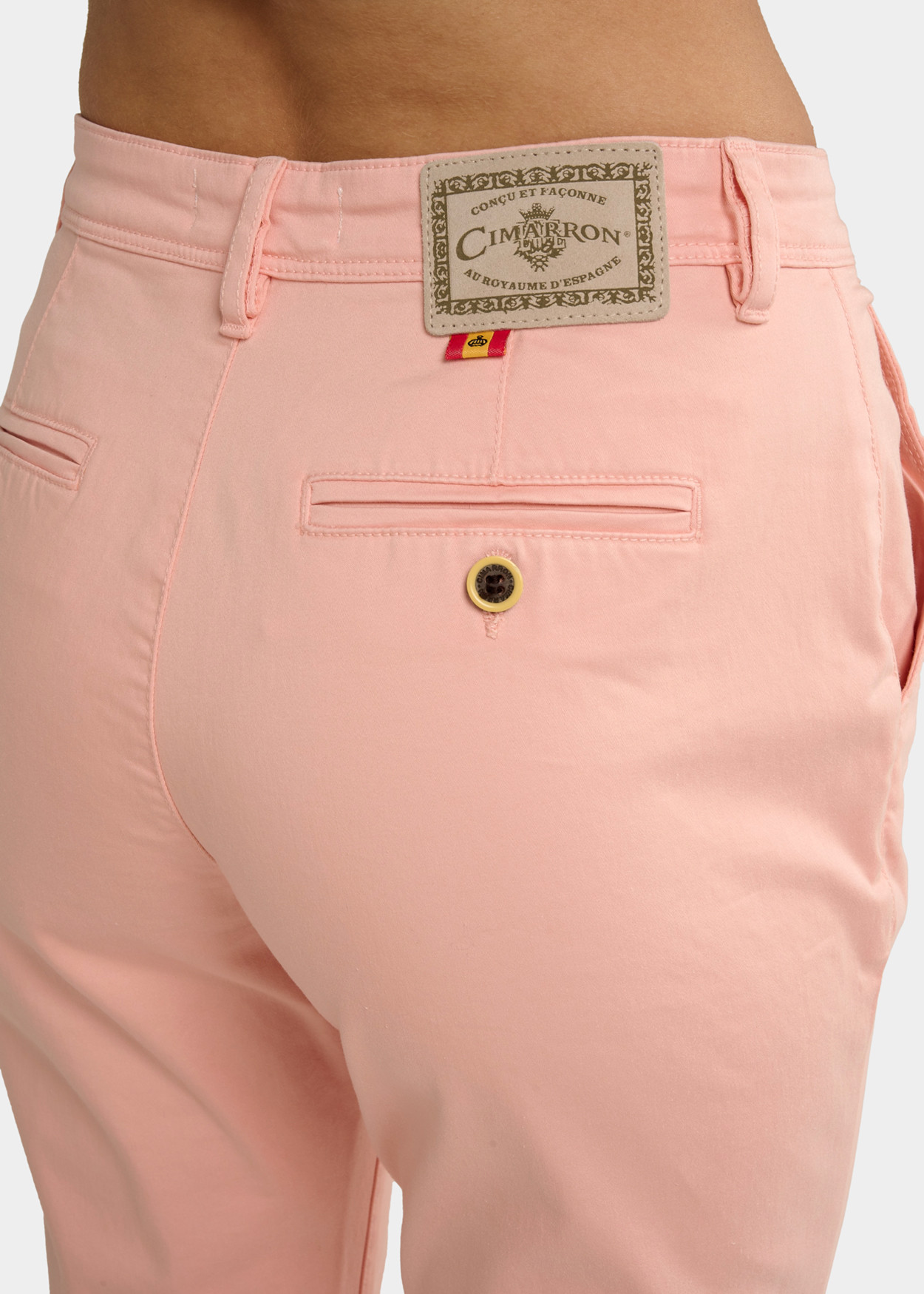 CLYDE-NECTAR - Pantalon Chino | Slim - Short Elastic Satin | Tailles en Pouces Cimarron