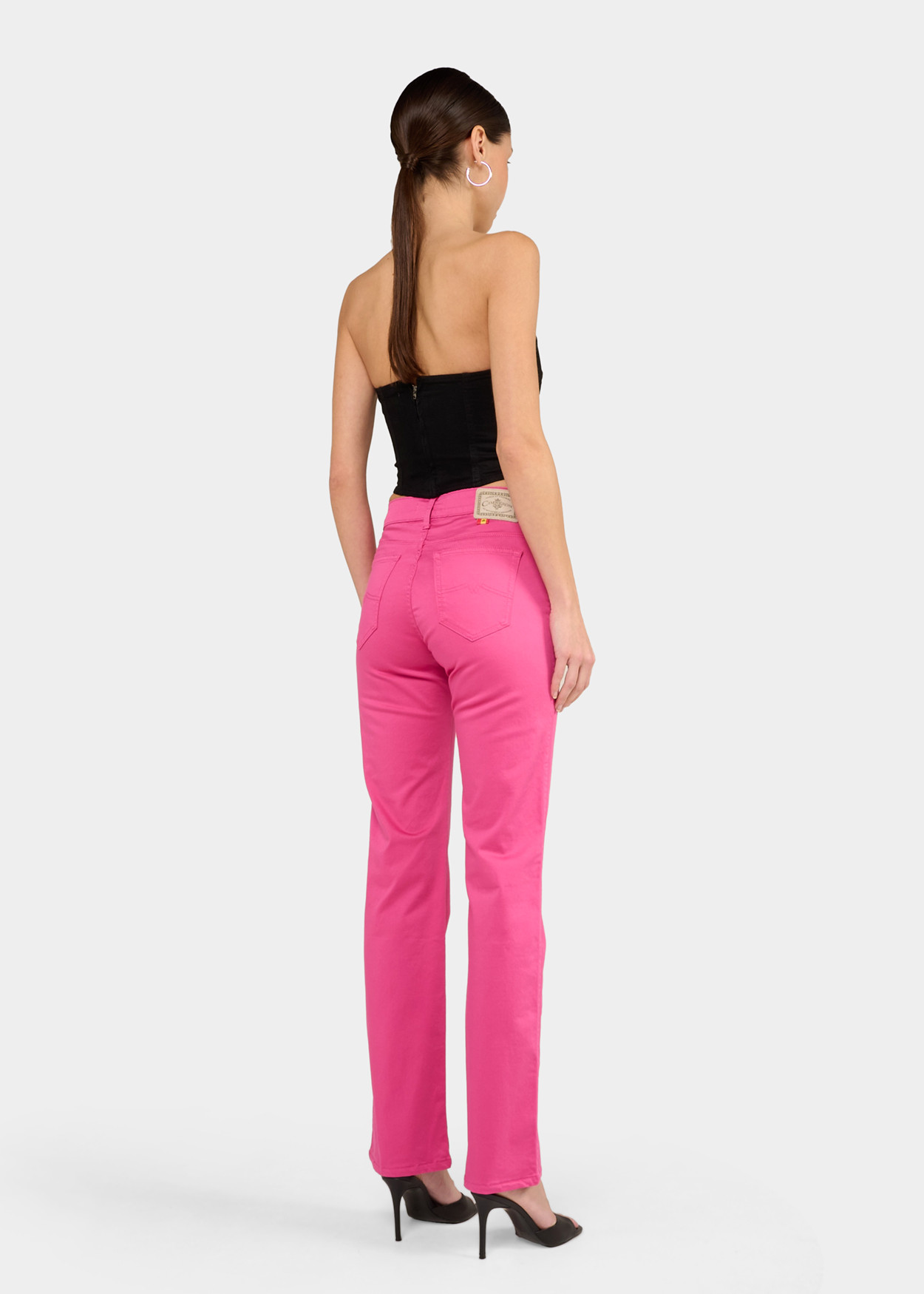 CLAUDIA-NECTAR - Pantalon de couleur - Pantalon évasé - Short long en satin élastique | Tailles en pouces Cimarron