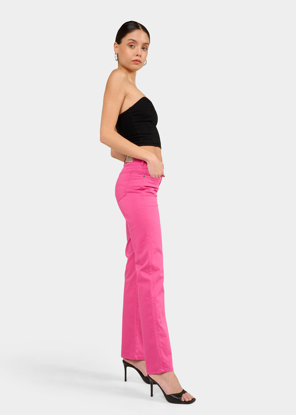 CLAUDIA-NECTAR - Pantalon de couleur - Pantalon évasé - Short long en satin élastique | Tailles en pouces Cimarron