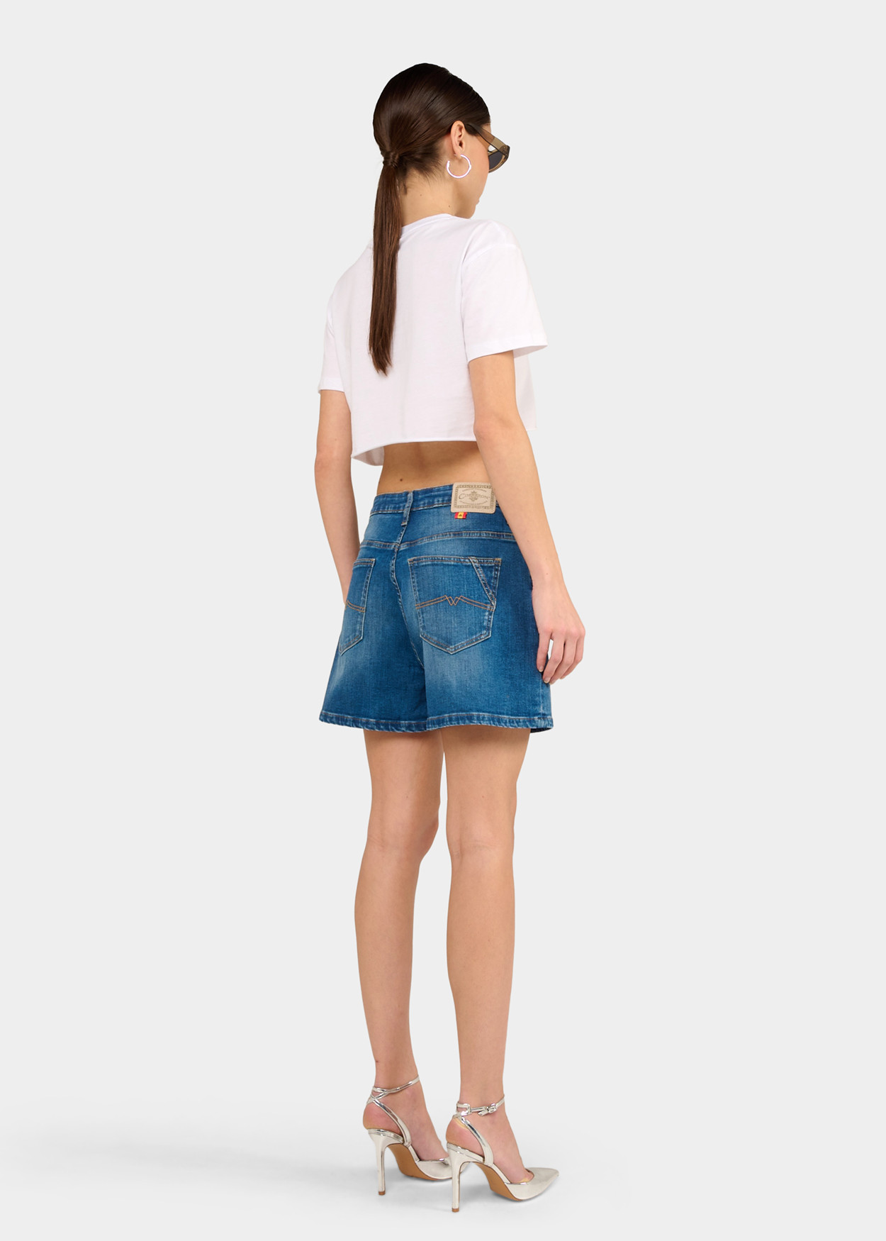 MELROSE-ARIANE - Short en Denim | Daddy - Coupe longue Wash Bleached | Tailles Pouces Cimarron