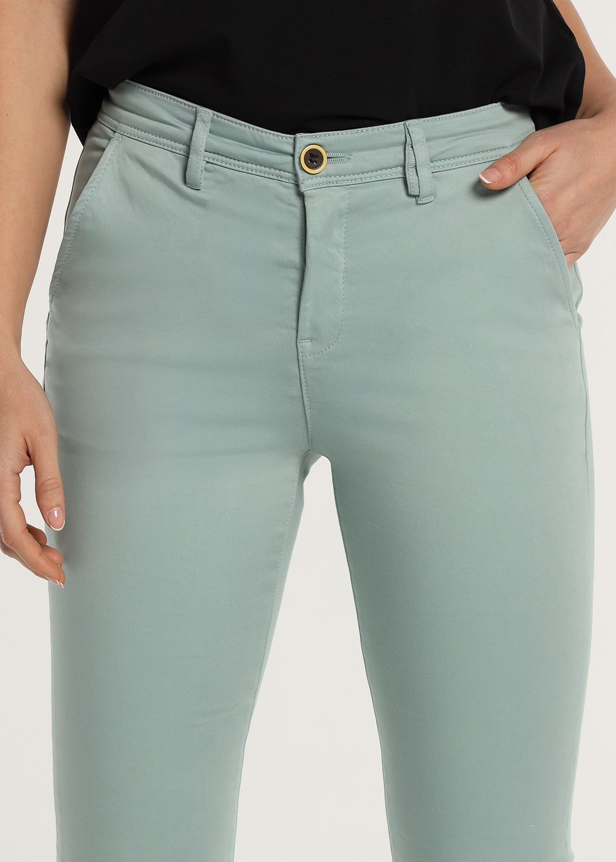 CLYDE-NECTAR - Pantalon Chino - Slim - Satin Elastique Longueur Courte | Tailles en Pouces Cimarron