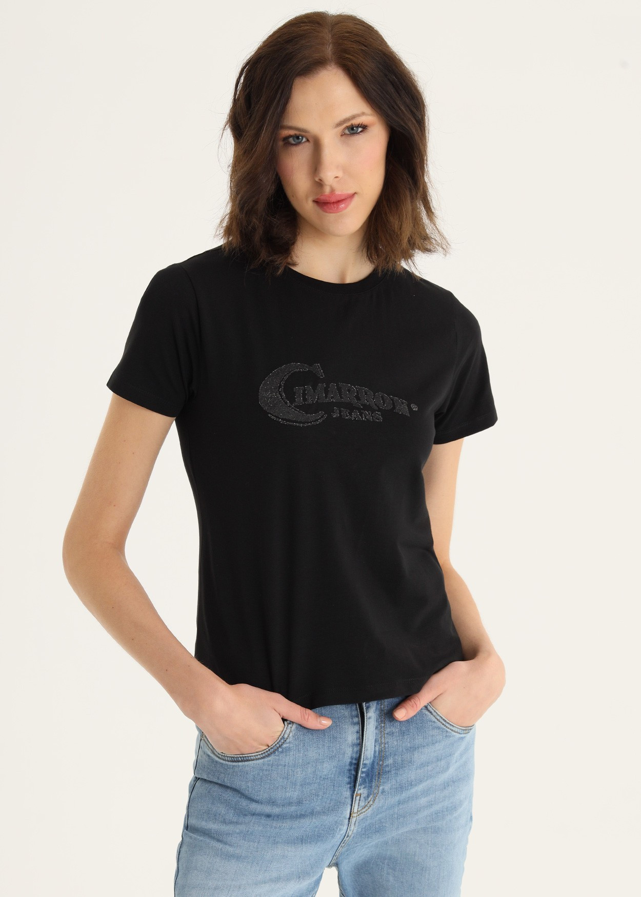 ZAYA-APRIL T-shirt en coton bio manches courtes col rond Cimarron