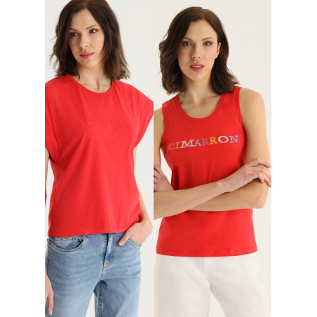 SET IN RED | T-shirts basiques à manches courtes et sans manches