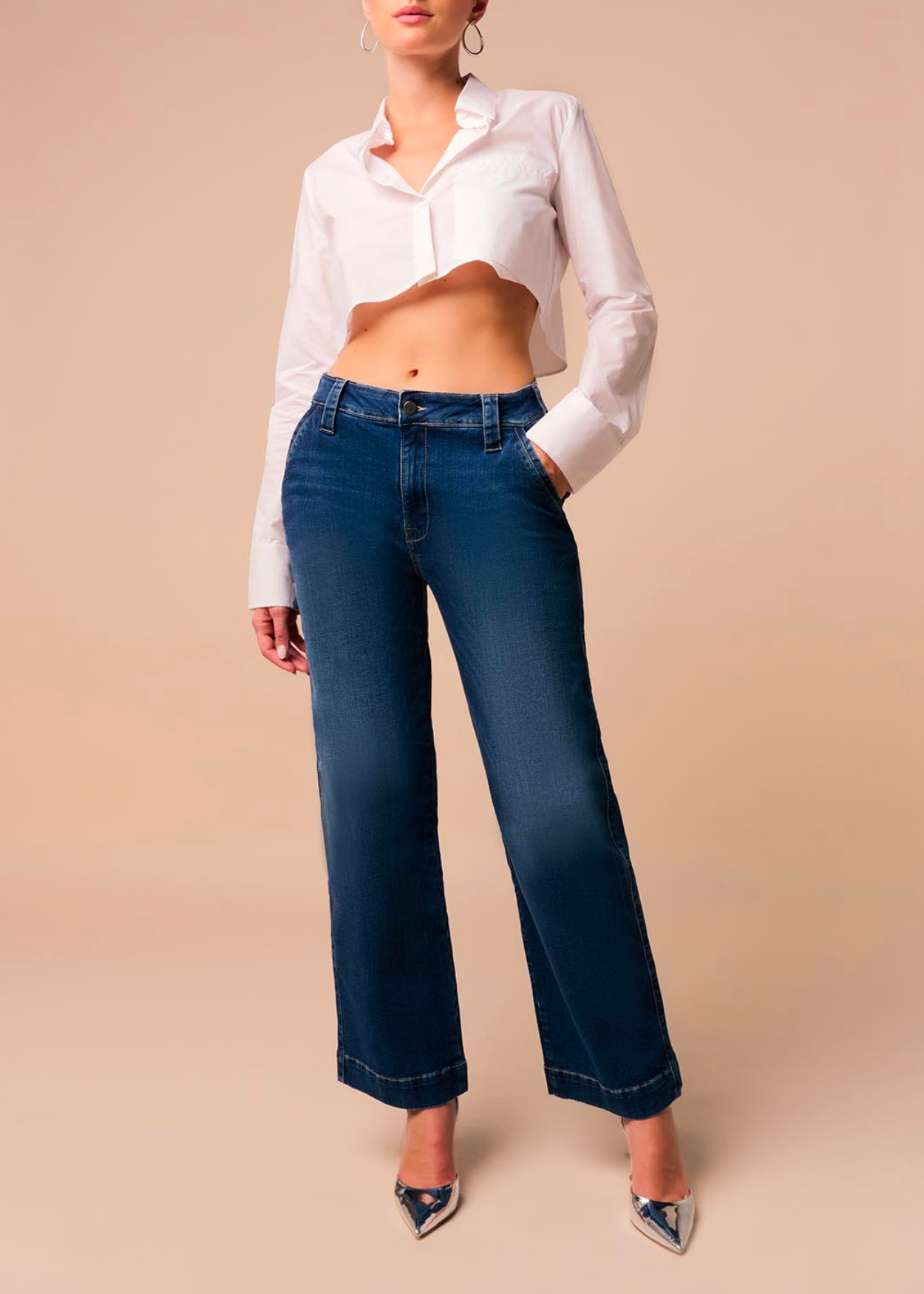 Pantalon Jambe Ample Droite | Olivia Kyra