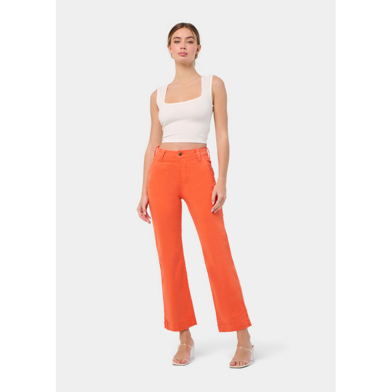 PANTALON CHINO OLIVIA-AUDE High Box Droit Jambe large | Taille en pouces