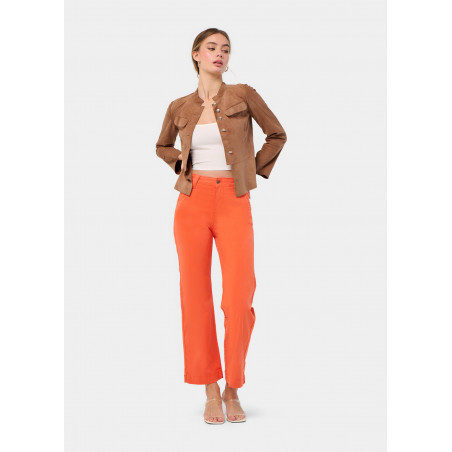 PANTALON CHINO OLIVIA-AUDE High Box Droit Jambe large | Taille en pouces