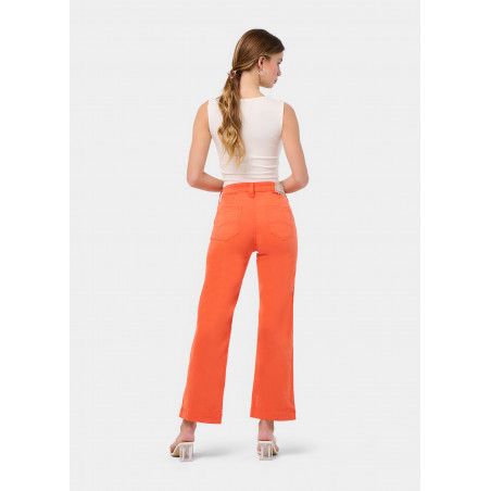 PANTALON CHINO OLIVIA-AUDE High Box Droit Jambe large | Taille en pouces