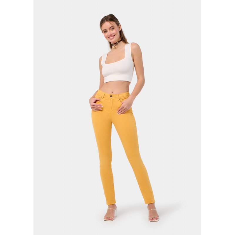 PANTALON NOUFLORE-ENOVA COULEUR pêche Box Medium Slim | Taille en pouces