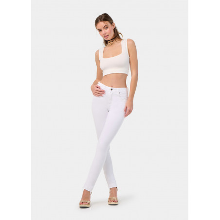 PANTALON NOUFLORE-ENOVA COULEUR pêche Box Medium Slim | Taille en pouces
