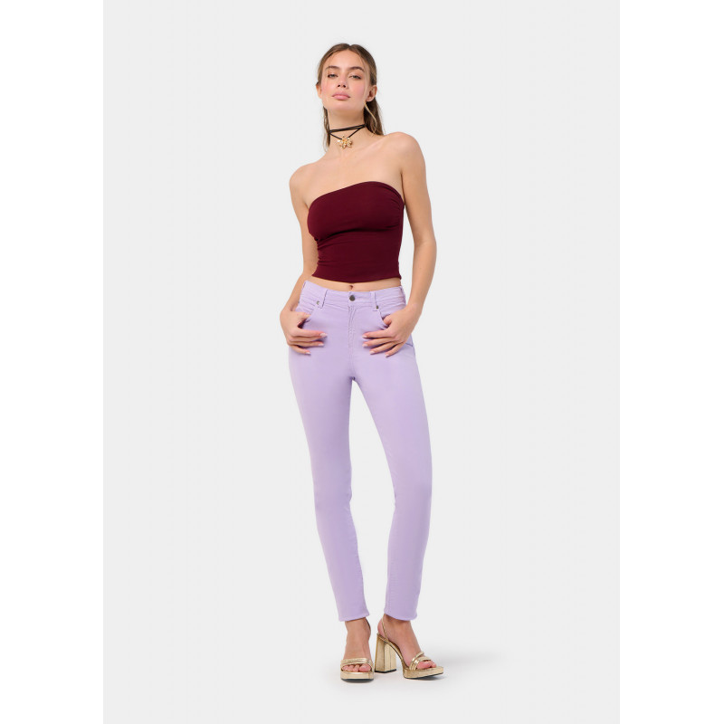 PANTALON NOUFLORE-ENOVA COULEUR pêche Box Medium Slim | Taille en pouces