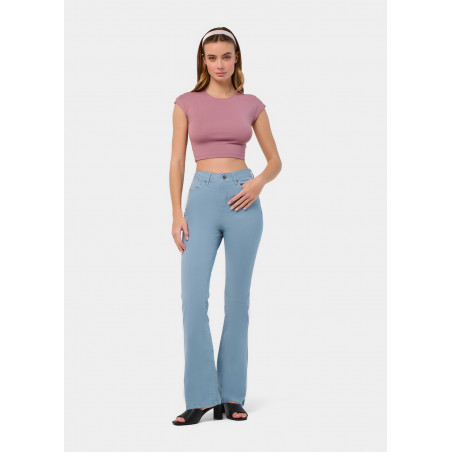 PANTALON DE COULEUR GRACIA-NATES Coupe botte haute | Taille en pouces