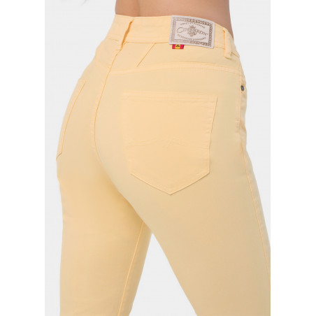 PANTALON DE COULEUR GRACIA-NATES Coupe botte haute | Taille en pouces
