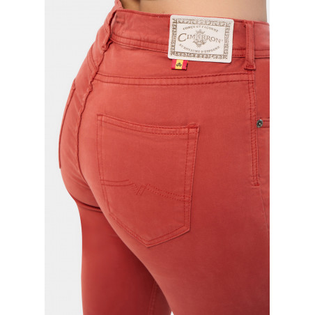 PANTALON NOUFLORE-ENOVA COULEUR pêche Box Medium Slim | Taille en pouces