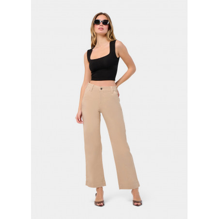 PANTALON CHINO OLIVIA-SENDA High Box Droit Jambe large | Taille en pouces