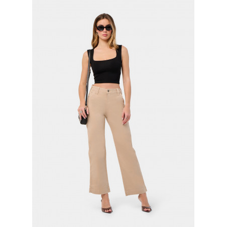 PANTALON CHINO OLIVIA-SENDA High Box Droit Jambe large | Taille en pouces