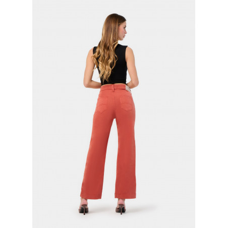 PANTALON CHINO OLIVIA-AUDE High Box Droit Jambe large | Taille en pouces