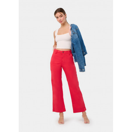 PANTALON CHINO OLIVIA-SENDA High Box Droit Jambe large | Taille en pouces