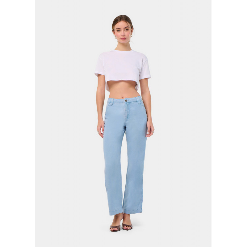 PANTALON CHINO OLIVIA-SAINT High Box Droit Jambe large | Taille en pouces