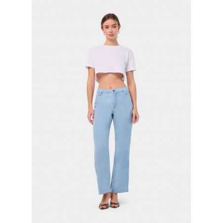 PANTALON CHINO OLIVIA-SAINT High Box Droit Jambe large | Taille en pouces