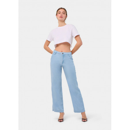 PANTALON CHINO OLIVIA-SAINT High Box Droit Jambe large | Taille en pouces