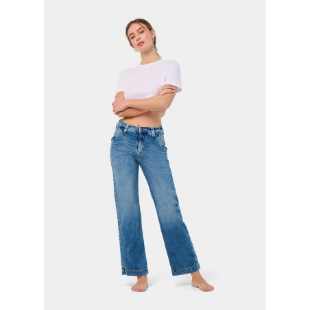 PANTALON CHINO OLIVIA-VADE High Box Droit Jambe large | Taille en pouces