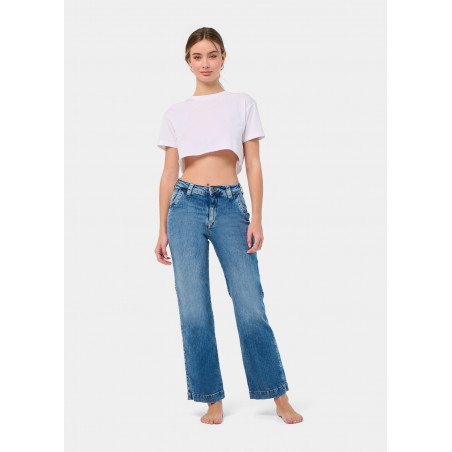 PANTALON CHINO OLIVIA-VADE High Box Droit Jambe large | Taille en pouces