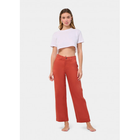 PANTALON CHINO OLIVIA-YONNE High Box Droit Jambe large | Taille en pouces
