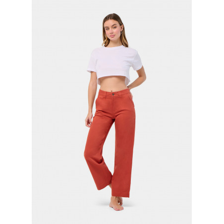 PANTALON CHINO OLIVIA-YONNE High Box Droit Jambe large | Taille en pouces