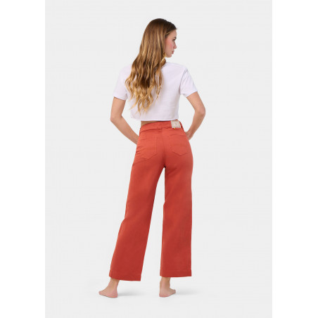 PANTALON CHINO OLIVIA-YONNE High Box Droit Jambe large | Taille en pouces