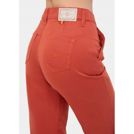 PANTALON CHINO OLIVIA-YONNE High Box Droit Jambe large | Taille en pouces
