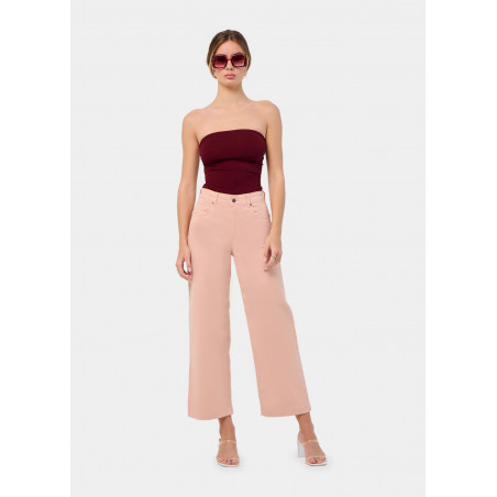 JEAN AURORA-ENOVA pêche Medium Box Straight Wide Crop | Taille en pouces