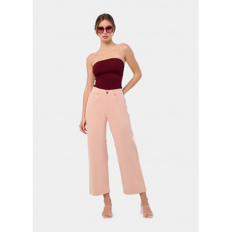 JEAN AURORA-ENOVA pêche Medium Box Straight Wide Crop | Taille en pouces