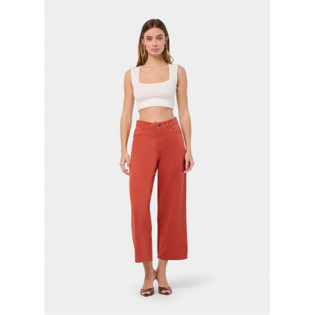 JEAN AURORA-YONNE Medium Box Straight Wide Crop | Taille en pouces