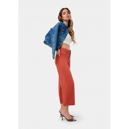 JEAN AURORA-YONNE Medium Box Straight Wide Crop | Taille en pouces