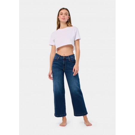 JEAN AURORA-VADE Medium Box Straight Wide Crop | Taille en pouces