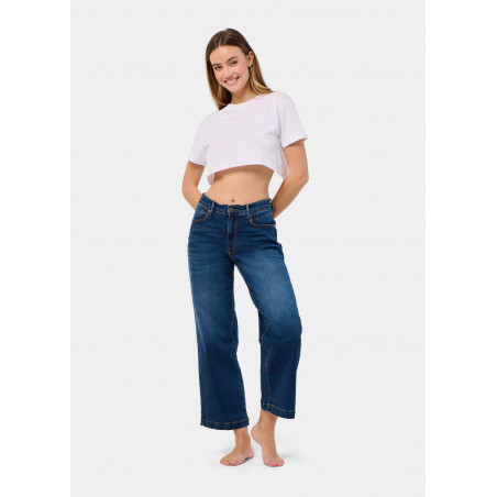 JEAN AURORA-VADE Medium Box Straight Wide Crop | Taille en pouces
