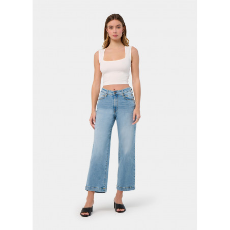 JEAN AURORA-VADE Medium Box Straight Wide Crop | Taille en pouces