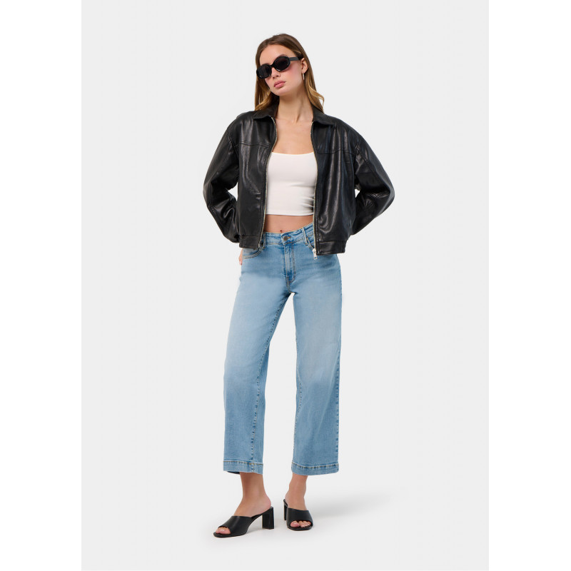 JEAN AURORA-VADE Medium Box Straight Wide Crop | Taille en pouces