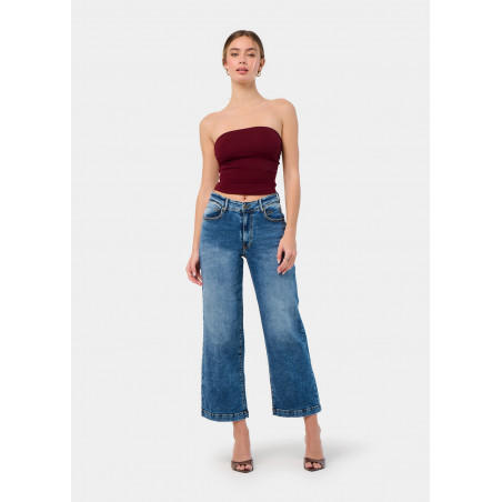 JEAN AURORA-VADE Medium Box Straight Wide Crop | Taille en pouces