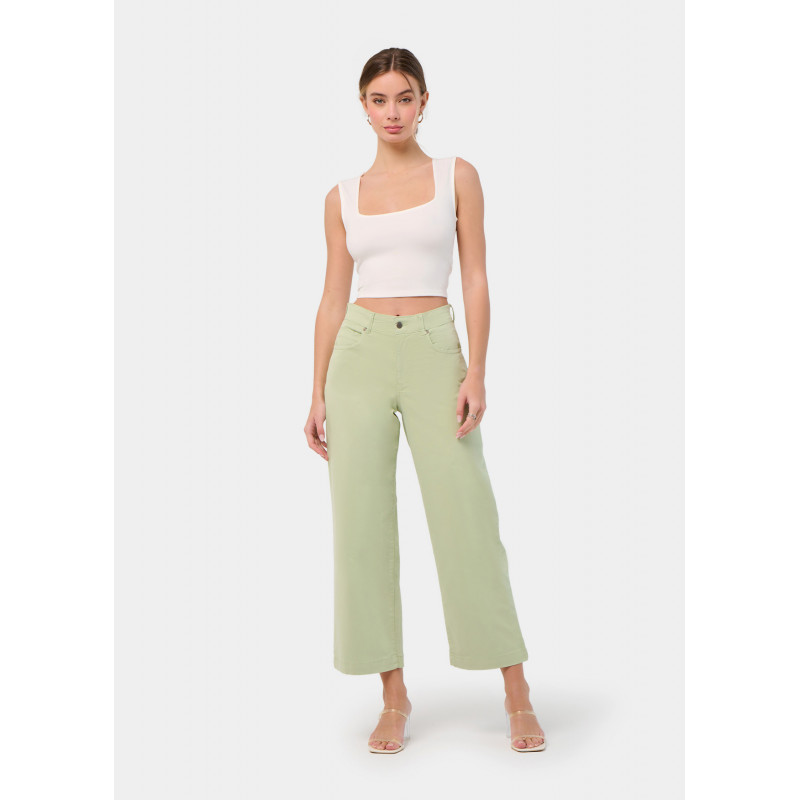 JEAN AURORA-ENOVA pêche Medium Box Straight Wide Crop | Taille en pouces