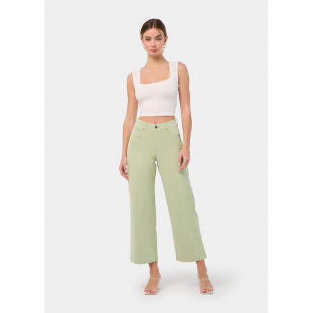 JEAN AURORA-ENOVA pêche Medium Box Straight Wide Crop | Taille en pouces