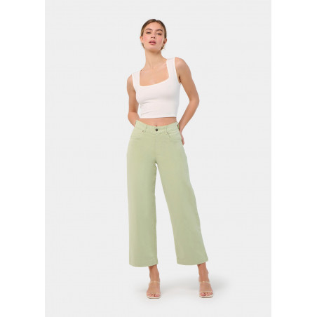 JEAN AURORA-ENOVA pêche Medium Box Straight Wide Crop | Taille en pouces
