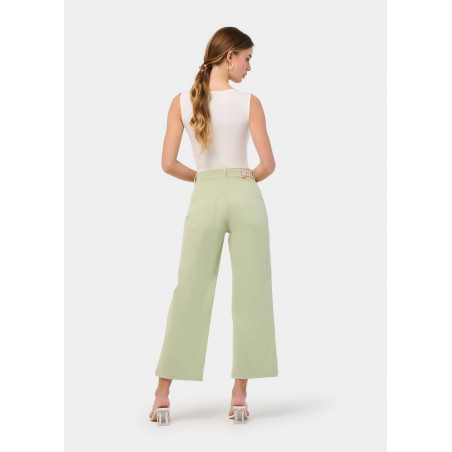 JEAN AURORA-ENOVA pêche Medium Box Straight Wide Crop | Taille en pouces