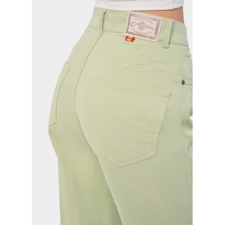 JEAN AURORA-ENOVA pêche Medium Box Straight Wide Crop | Taille en pouces