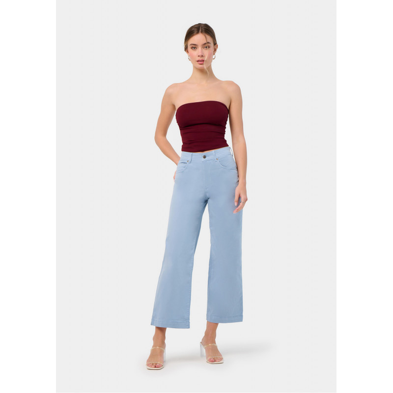 JEAN AURORA-ENOVA pêche Medium Box Straight Wide Crop | Taille en pouces