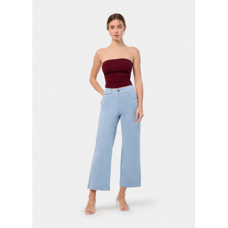 JEAN AURORA-ENOVA pêche Medium Box Straight Wide Crop | Taille en pouces