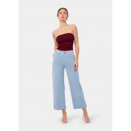 JEAN AURORA-ENOVA pêche Medium Box Straight Wide Crop | Taille en pouces