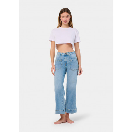 MARTINA-VADE JEANS Coupe moyenne à jambe large | Taille en pouces