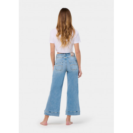 MARTINA-VADE JEANS Coupe moyenne à jambe large | Taille en pouces
